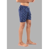 Navy Blue Cotton Mens Boxer- ( Pack of 2 ) - None