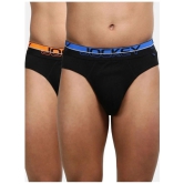 Jockey FP02 Men Super Combed Cotton Rib Solid Brief with Ultrasoft Waistband - Black (Pack of 2) - None