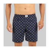 Navy Blue Cotton Mens Boxer- ( Pack of 1 ) - None