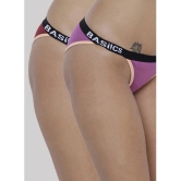 BASIICS By La Intimo - Multicolor BCPBR090B Cotton Lycra Solid Womens Crotchless ( Pack of 2 ) - None