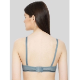 ILRASO - Blue Cotton Blend Lightly Padded Women's Plunge Bra ( Pack of 1 ) - None