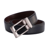 Loopa - Black Faux Leather Mens Reversible Belt ( Pack of 1 ) - None