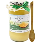 Farm Naturelle-A2 Desi Cow Ghee from Grass Fed Sahiwal Cows,Vedic Bilona Method-Curd Churned-Golden, Grainy & Aromatic, Keto Friendly, Non-GMO, Lab Tested, Glass Jar-1000ml and a Wooden Spoon.