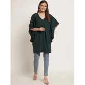 Curvydrobe Crepe Green Beach Dresses - - None