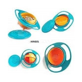 HINGOL No Spill Gyro Bowl for Baby and Kids, 360 Degree Rotation Spill Proof Food Bowl