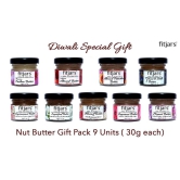 FITJARS -Assorted Signature Nut Butter Gift Pack 1X30gm Mini Jars of Each Flavour - 9 Units.