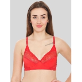 ILRASO Pack of 1 Lace Non Padded Womens T-Shirt Bra ( Red ) - None