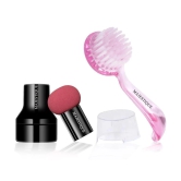 Majestique Mushroom Head Sponge With Facial Cleansing Brush Powder Puff For Dualuse Dry & Wet