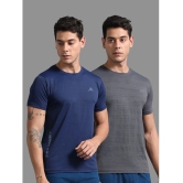 JILZ Polyester Regular Fit Printed Half Sleeves Mens T-Shirt - Multicolor ( Pack of 2 ) - None