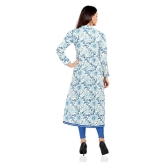 Divena - Blue Cotton Womens Flared Kurti - None