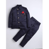 DKGF Fashion - Navy Polyester Boys 2 Piece Suit ( Pack of 1 ) - None