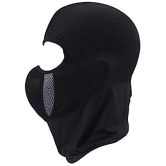 HORSE FIT Full Cover face Mask for Men Pro Breathable Mesh Bike riding Balaclava Soft Cotton 3 Layer Protection Anti Dust pollution 4 way stretch Reusable Under Helmet (Mask-Full-Black-Grey-