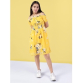 Naughty Ninos - Yellow Polyester Girls Off Shoulder Dress ( Pack of 1 ) - None