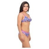 TCG Purple Cotton Bra & Panty Set - 32