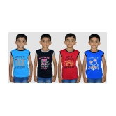 Soft Apparels - Multi Color Cotton Boy's T-Shirt ( Pack of 4 ) - None