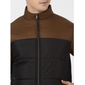 UrbanMark Men Black Regular Fit Men Quilted Black & Brown Puffer Jacket - None