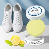 UK-0331 White Shoe Cleaning Cream, Stain Cleansing Cream for Shoe, Re-Color and Polish Smooth Leather Shoes and Boots, Sneaker Cleaner White Shoes