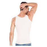 Dermawear - White Cotton Blend Mens Vest  ( Pack of 1 ) - M