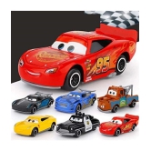 Metal Die Cast Small Metal Movie Vehicles Cars,Multicolour, 6-Pack - Multi-Color