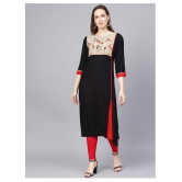 KSUT Black Viscose Straight Kurti - M