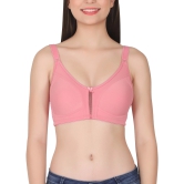 LacyLuxe Women Wirefree Seamless Non Padded Full Coverage Bra-32C / Peach / Cotton Spandex