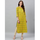 KIPEK - Mustard Rayon Womens Straight Kurti ( Pack of 1 ) - None