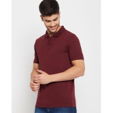 UNIBERRY Cotton Regular Fit Solid Half Sleeves Mens Polo T Shirt - Maroon ( Pack of 1 ) - None