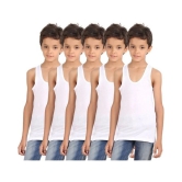 HAP KING Vest For Boys White(Pack Of 5) - 5 Years