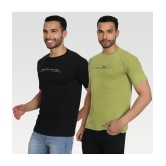 Zeffit Cotton Blend Regular Fit Printed Half Sleeves Mens T-Shirt - Multicolor ( Pack of 2 ) - None