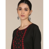 Karigari - Straight Cotton Black Women's Kurti ( Pack of 1 ) - None