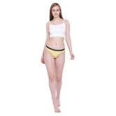 La Intimo Pack of 1 Nylon Womens Thongs ( Yellow ) - XL