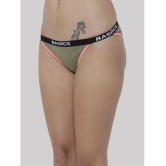 BASIICS By La Intimo - Olive BCPBR09 Cotton Lycra Solid Womens Bikini ( Pack of 1 ) - None