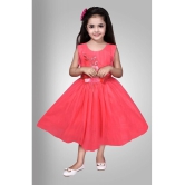 Arshia Fashions - Red Net Girls Frock ( Pack of 1 ) - None