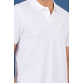 Mens White Embroidery Polo T-Shirt