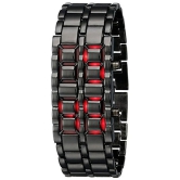 Rhonium Black Metal Digital Mens Watch