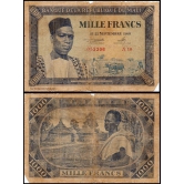 Mali 1000 Francs Very Used & Damage Banknote