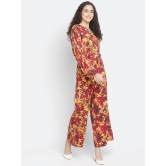 Oxolloxo Red & Yellow Printed Basic Jumpsuit