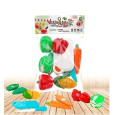 Fratelli Play Food Realistic Vegetables Cut Set with Cutting Board & Knife Toy for Kids,Multicolor(5ps Vegetables,Chopping Board & Knife Toy) - Multi-Color