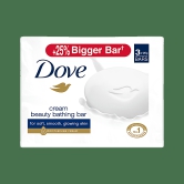 Dove Cream Beauty Bathing Bar, Has 1/4Th Moisturizing Cream, 125 G (Pack Of 3)