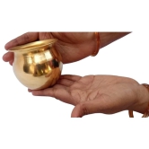 Mii Art Brass Kalash lota for Temple and Pooja Purpose, (Color-Golden)(Size-8 cm,Small) Pack of 1 pcs.