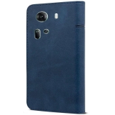 NBOX Blue Flip Cover Artificial Leather Compatible For Oppo Reno 11 5G ( Pack of 1 ) - Blue