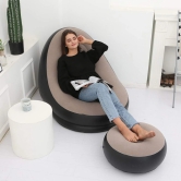 Inflatable Lounge Chair for Adults Flocking Air Couch Sofa for Gaming Bedroom Indoor Outdoor AIR SOFA CHAIR SOFA Inflatable Air Chair Footrest Stool Furniture