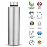 Stainless Steel Classic Single Wall Fridge Water Bottle | 1000 ML | Silver