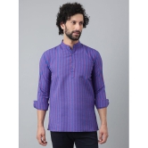 KLOSET By RIAG - Purple Cotton Men's Shirt Style Kurta ( Pack of 1 ) - None