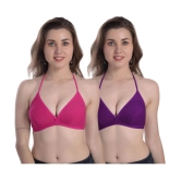 Madam Cotton T-Shirt Bra - Multi Color Pack of 2 - 30