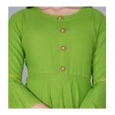 SIPET - Green Rayon Womens Anarkali Kurti ( Pack of 1 ) - None