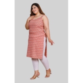 miravan - Peach Cotton Women's Straight Kurti ( Pack of 1 ) - None