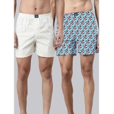 Joven Blue Cotton Mens Boxer- ( Pack of 2 ) - None