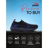 ASIAN Navy Mens Sports Running Shoes - None