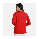 CHOZI Fleece Women''s Non Hooded Sweatshirt ( Red ) - None